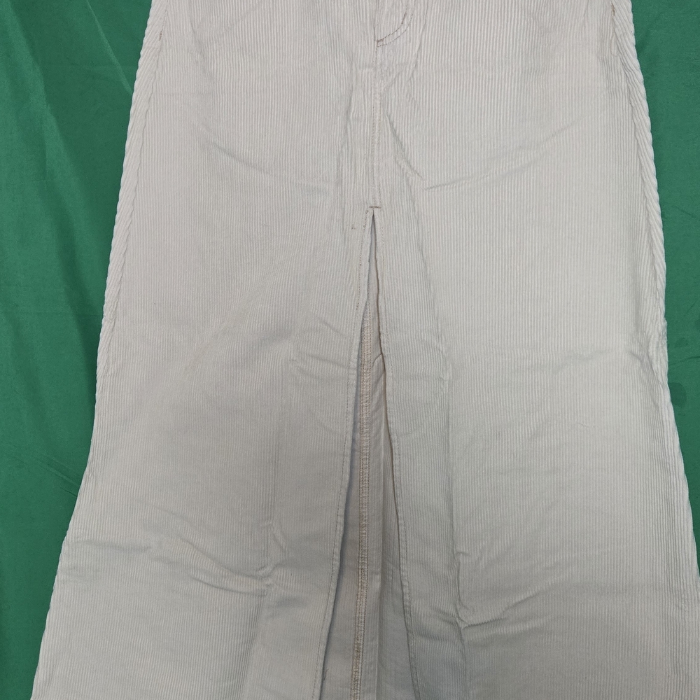 Free People Light Gray Pinstriped Maxi Skirt